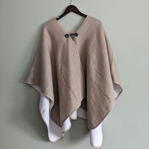 Calvin Klein Camel Poncho Cape Coat